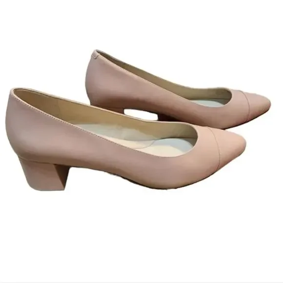 Cole Haan waterproof‎ Pale pink Block Heel go to pumps heels size 9.5 new - Picture 4 of 8